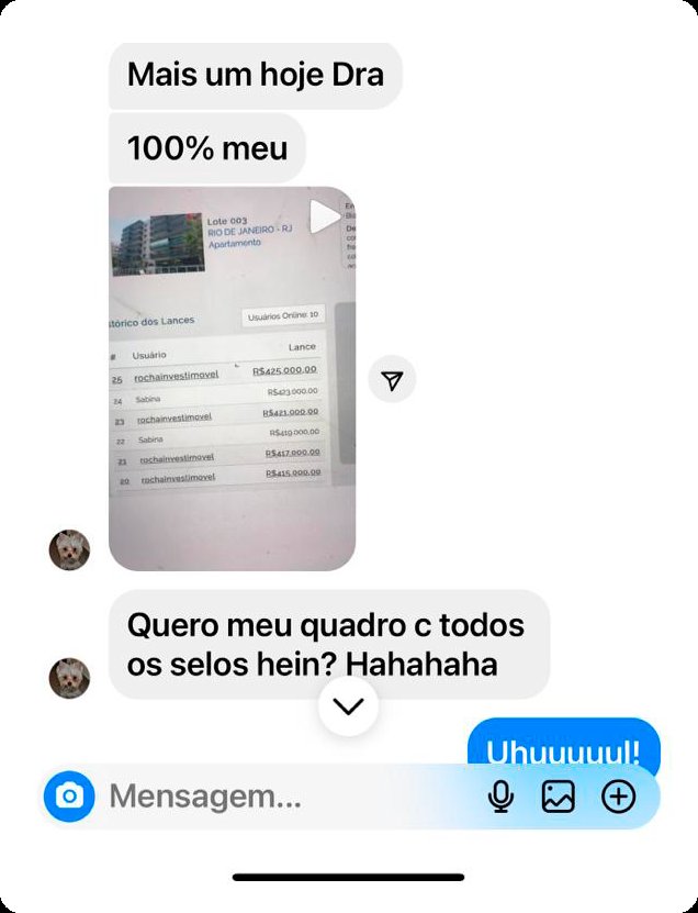 Aluno envia mais uma arrematação